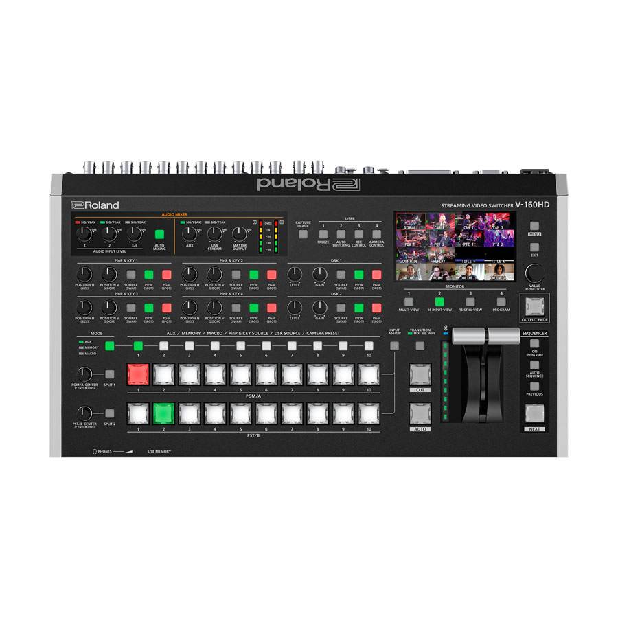 ROLAND V-160HD - 16-Kanal Streaming HD Video-Switcher (4,3" LCD-Display | 3G-SDI & HDMI | PTZ-Steuerung | USB-C-0