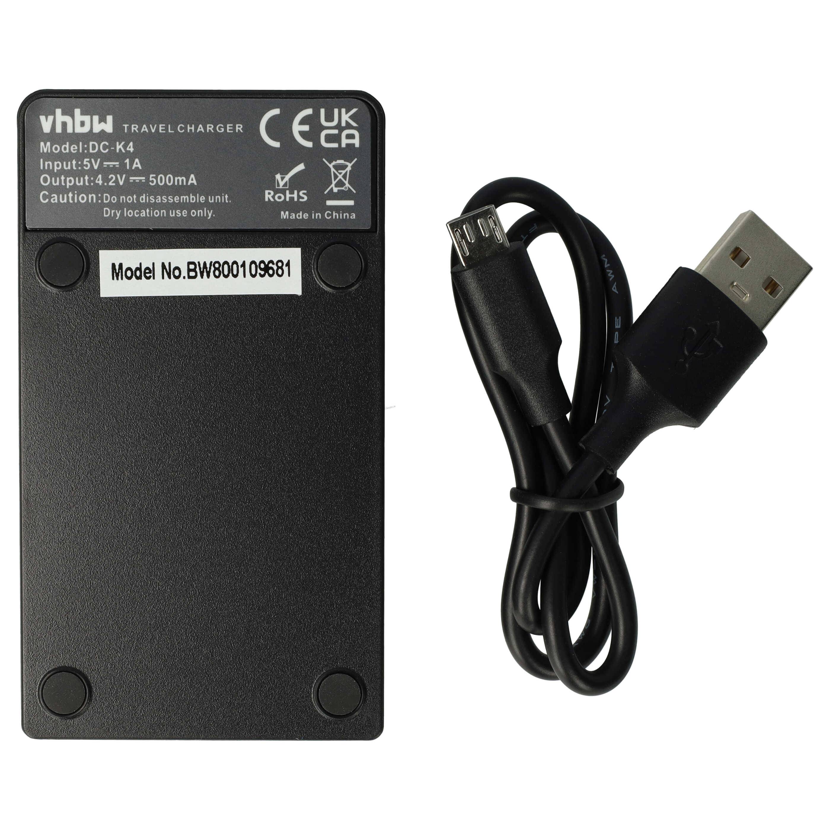 vhbw USB-C Ladegerät kompatibel mit Sanyo Xacti VPC-CG65 | VPC-E6 EX, VPC-E7, VPC-CA9, VPC-CG6, VPC-CG9 Kamera --1