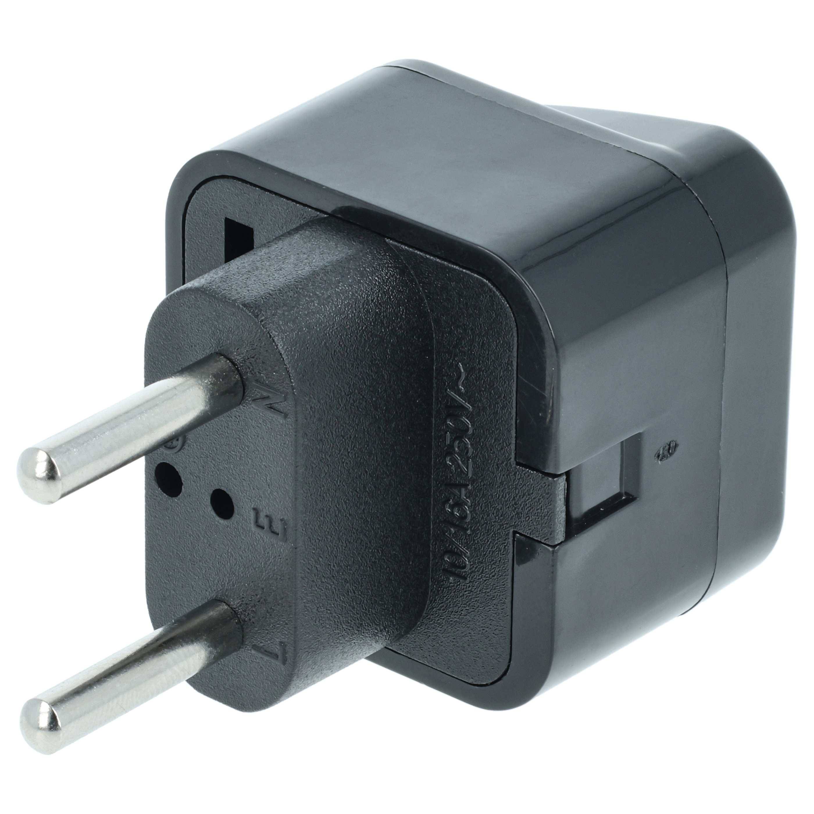 vhbw Reisestecker Adapter (Euro-Stecker auf UK/USA/China-etc.-Buchse) | Reiseadapter, Schwarz, 250 V / 16 A-2