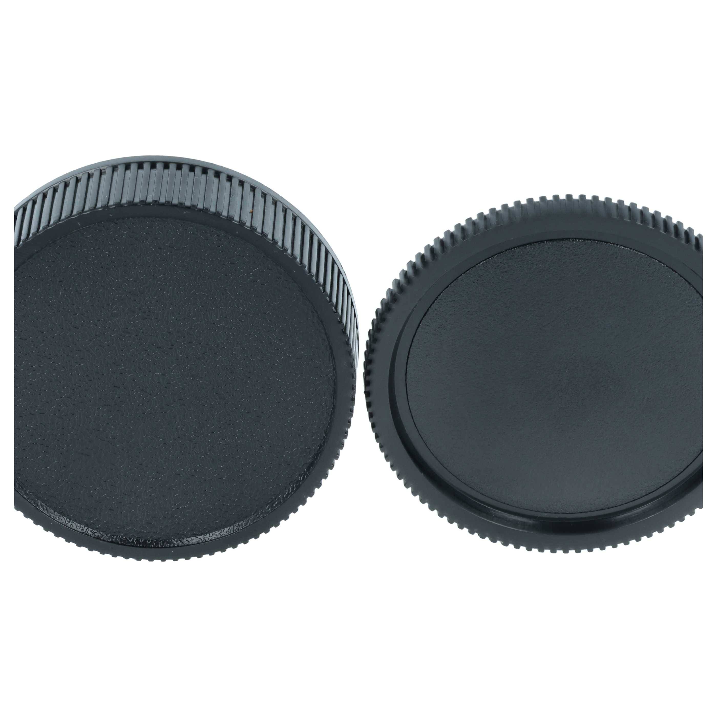vhbw Objektivdeckel-Set kompatibel mit Leica R Objektiven | Front- und Rückdeckel, Kunststoff Schwarz-2