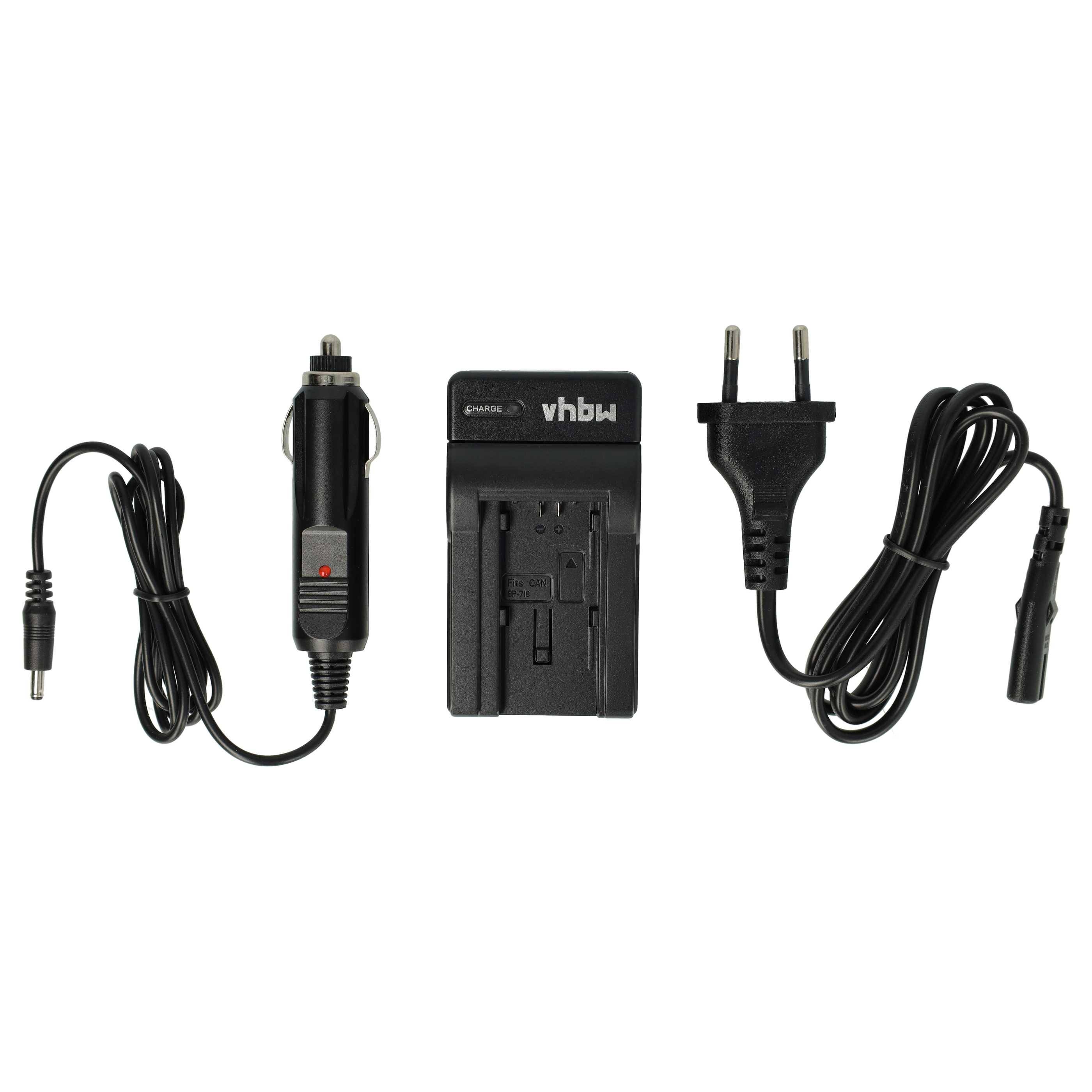 vhbw Ladegerät Ersatz für Canon CG-700 für Kamera Camcorder/Akku | Ladeschale, Kfz-Adapter, Ladestandsanzeige-0