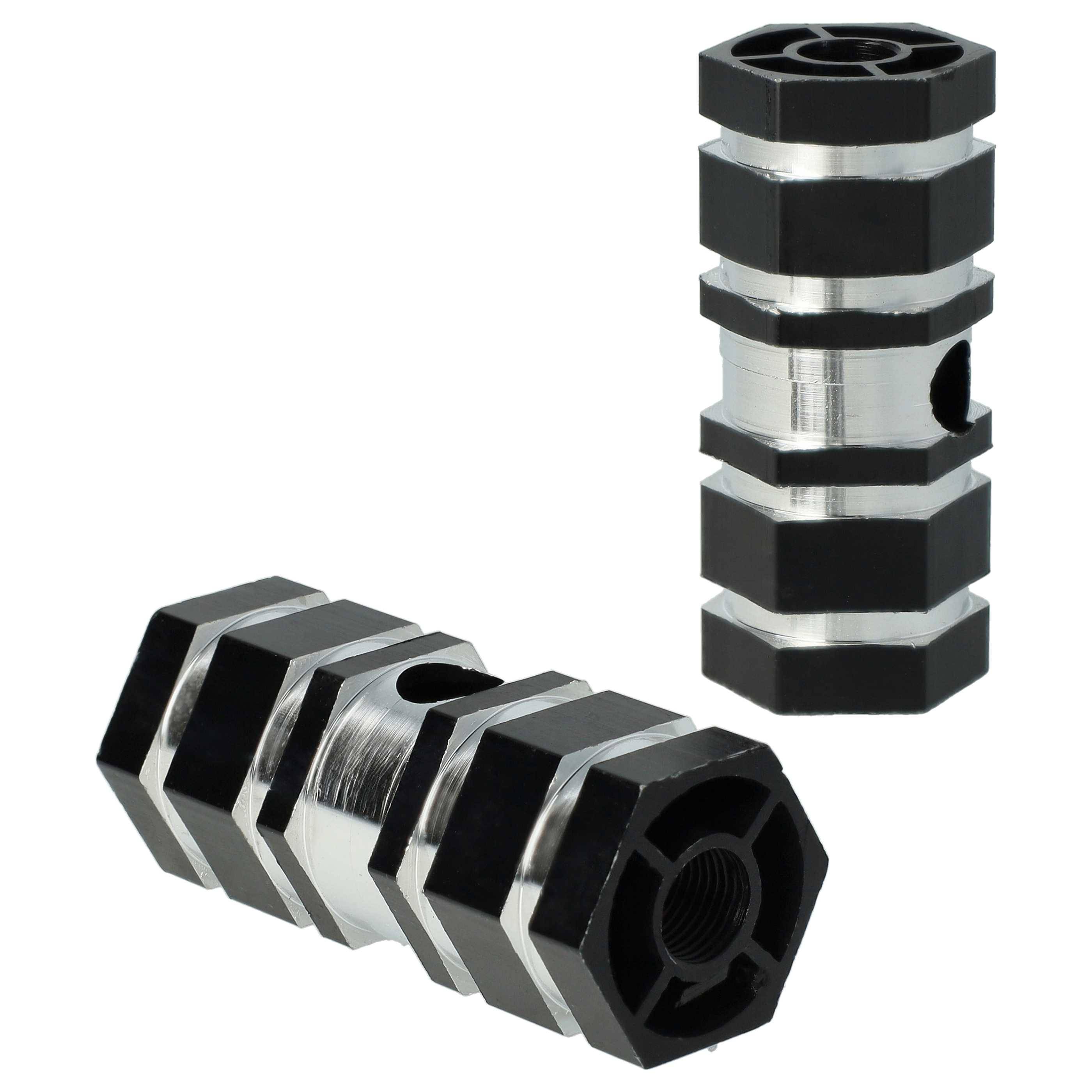 vhbw 2x Fußrasten für Fahrrad | BMX Bike, Mountainbike - BMX Pegs, 6,6 x 2,5 cm, Schwarz-0