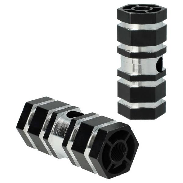 vhbw 2x Fußrasten für Fahrrad | BMX Bike, Mountainbike - BMX Pegs, 6,6 x 2,5 cm, Schwarz