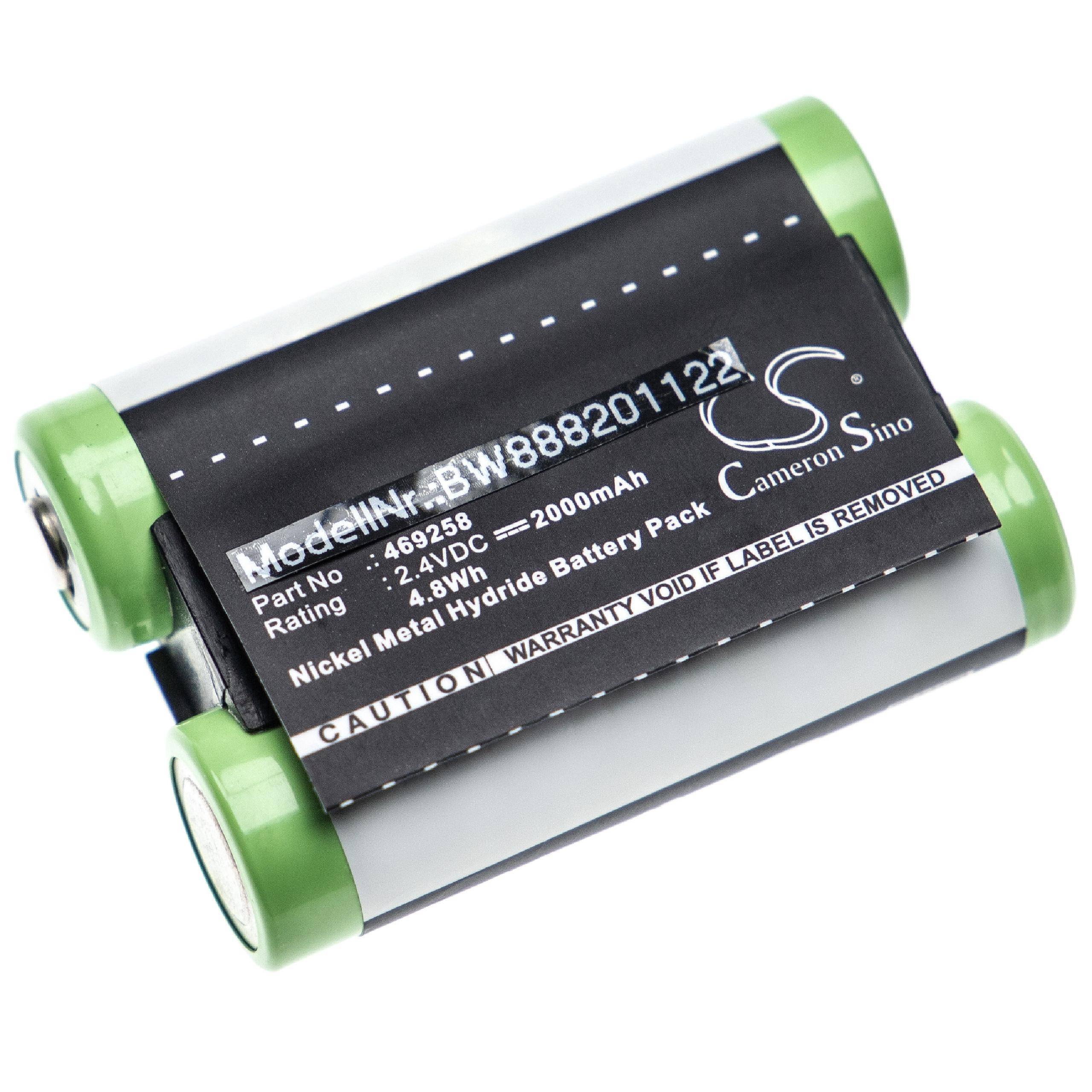 vhbw Akku kompatibel mit Optelec Compact+, Compact Plus elektronische Leselupe (2000mAh, 2,4V, NiMH)-0