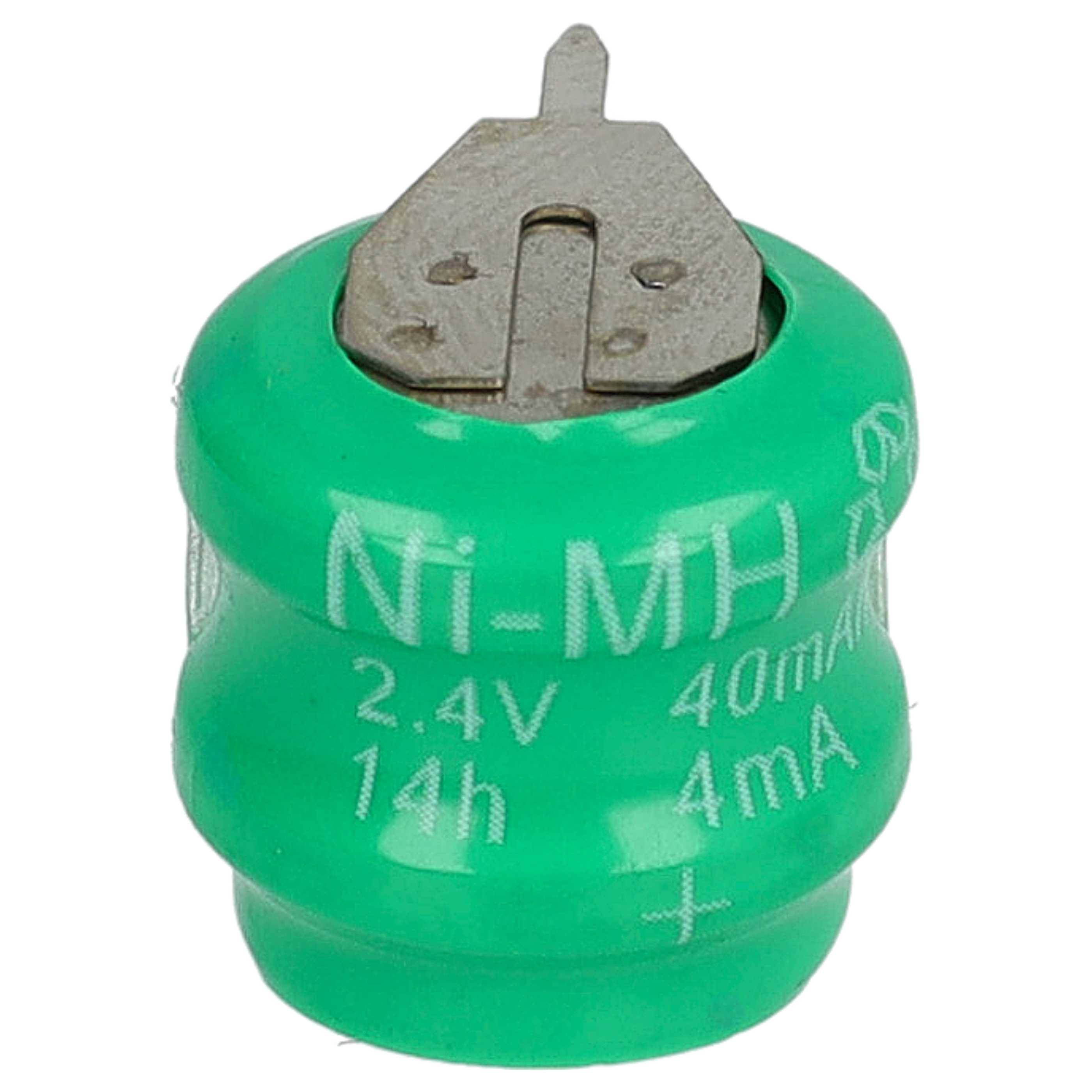 vhbw 100x NiMH Ersatz Knopfzellen-Akku Typ V40H 2-Pins 40mAh 2,4V kompatibel mit Modellbau-Akkus, Solar-Leuchten uvm.-2