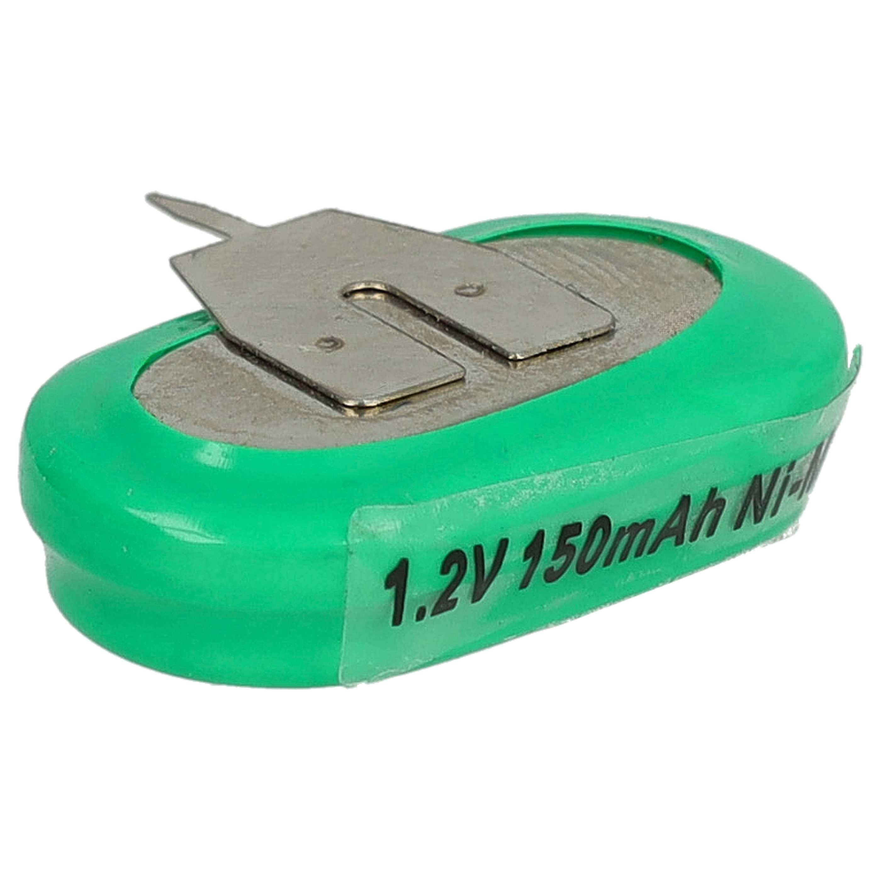 vhbw 100x NiMH Ersatz Knopfzellen-Akku Typ 1/V150H 3-Pins 150mAh 1,2V kompatibel mit Modellbau-Akkus, Solar-Leuchten-1