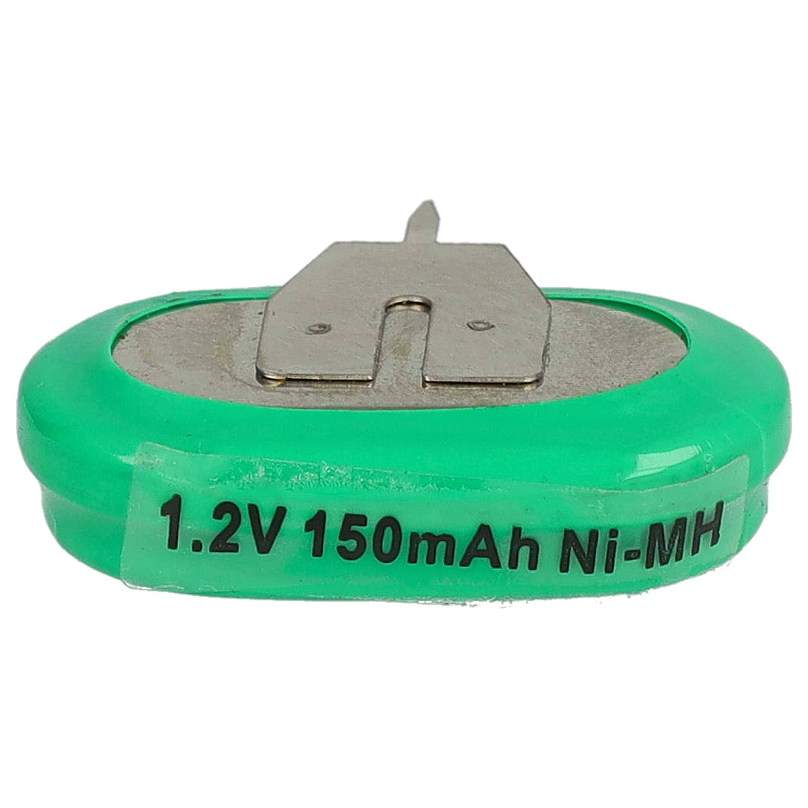 vhbw 100x NiMH Ersatz Knopfzellen-Akku Typ 1/V150H 3-Pins 150mAh 1,2V kompatibel mit Modellbau-Akkus, Solar-Leuchten-2