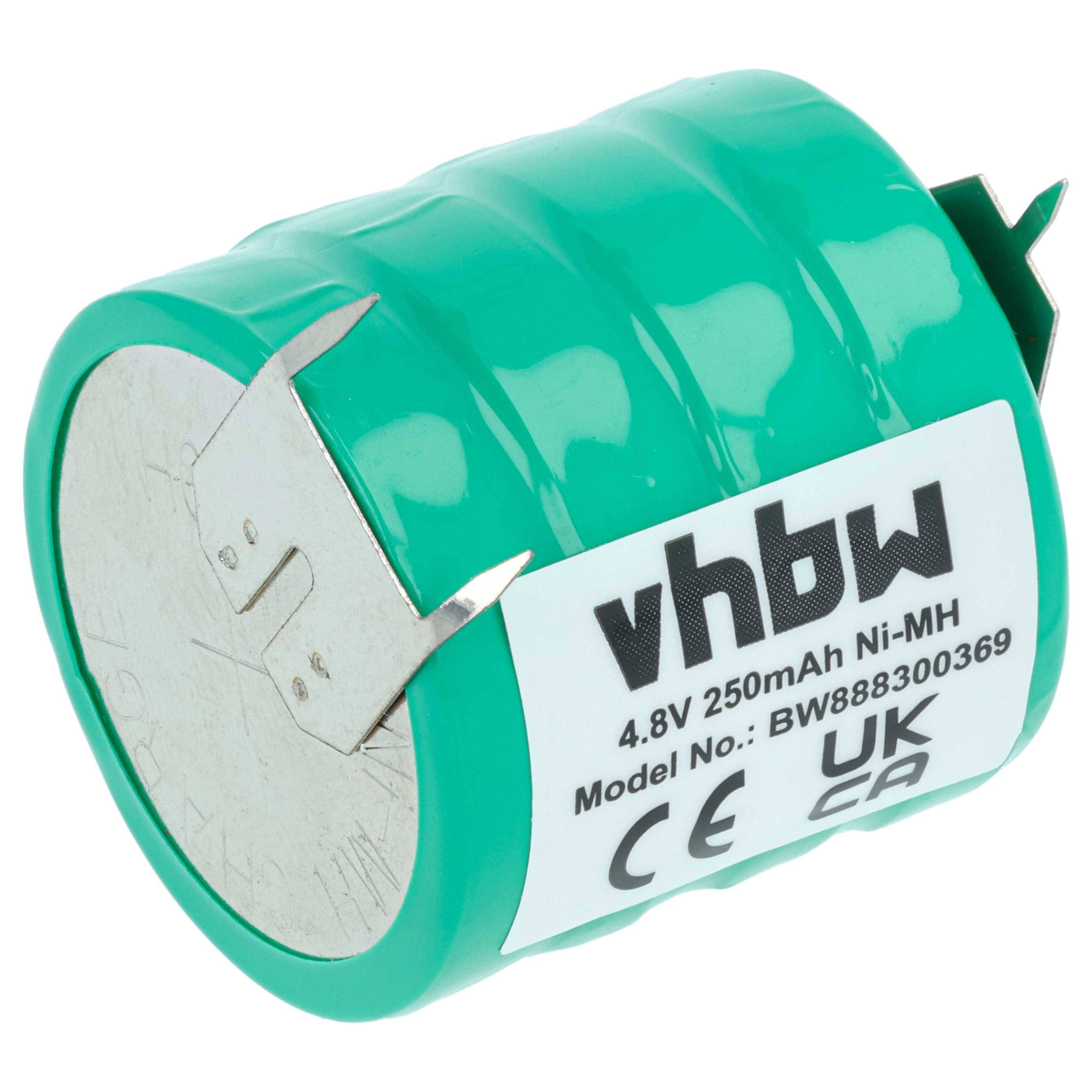 vhbw NiMH Ersatz Knopfzellen-Akku | (250 mAh, 4,8 V, NiMH)-0