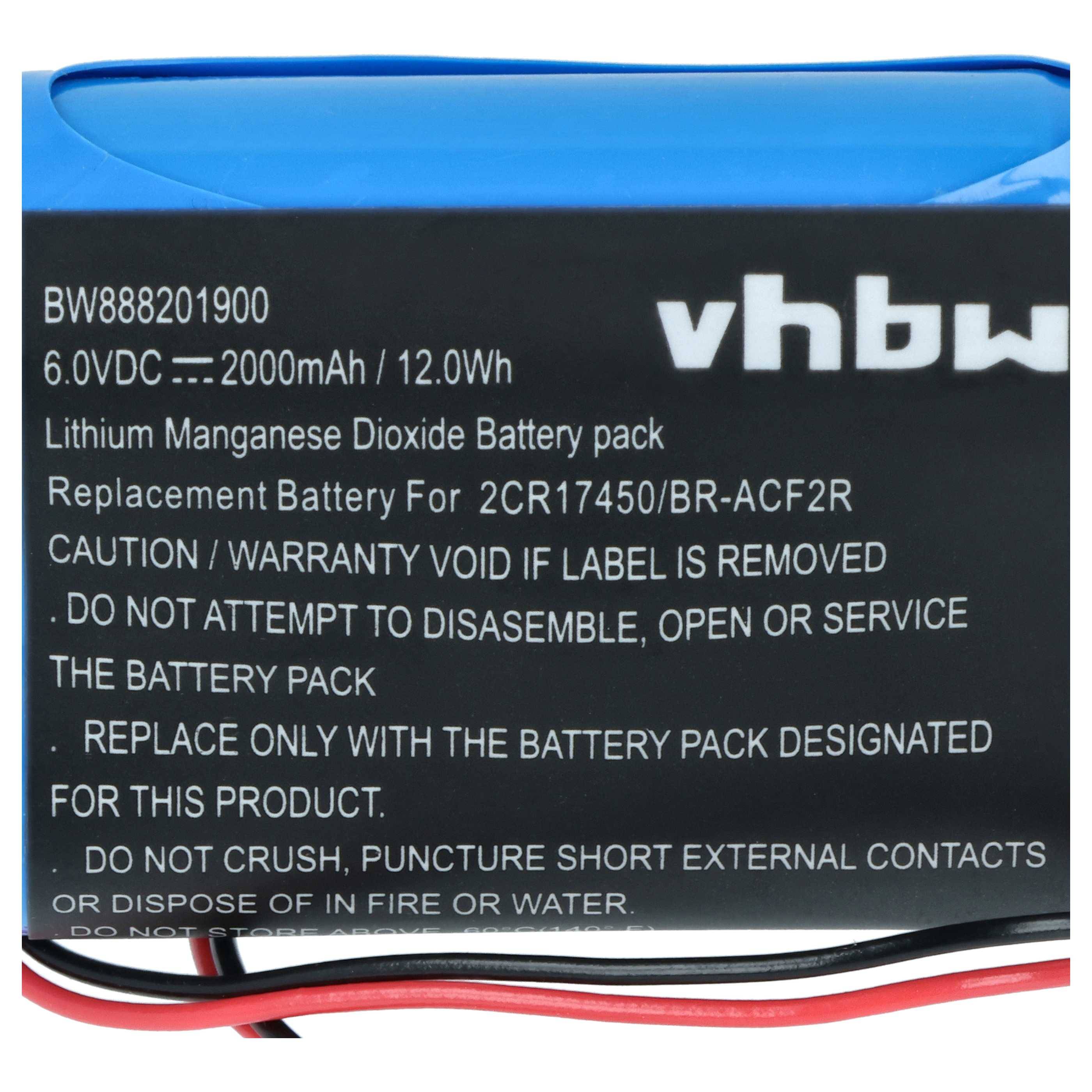 vhbw 2x Batterie kompatibel mit Panasonic BR-ACF2R PLC | Programmable Logic Controller (2000 mAh, 6 V, Li-MnO2)-3