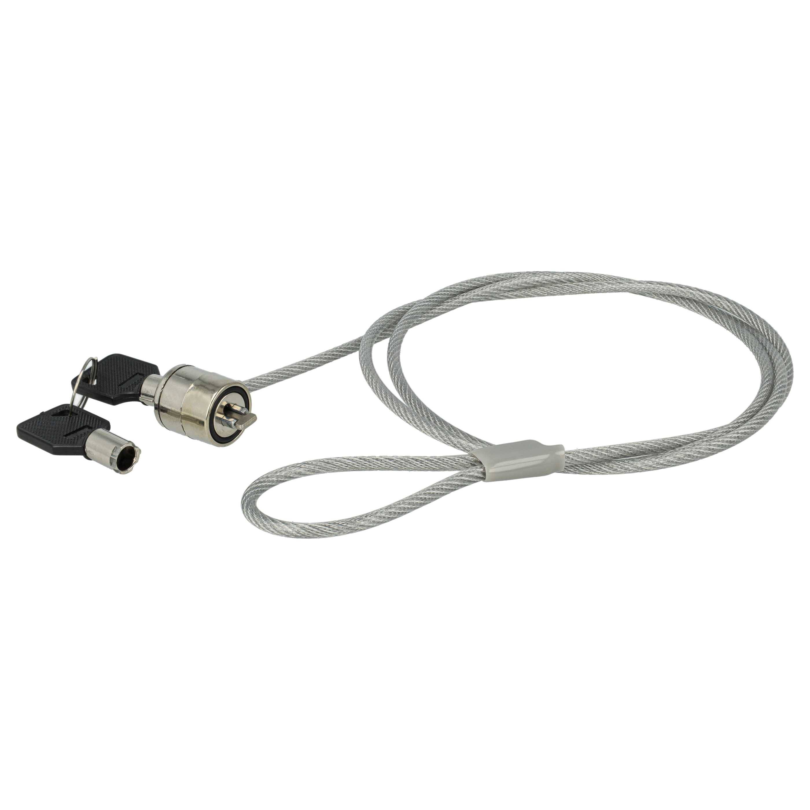 vhbw 5x Kensington Lock für Laptop Notebook - Kabelschloss mit Schlüsseln, 1,2 m-1