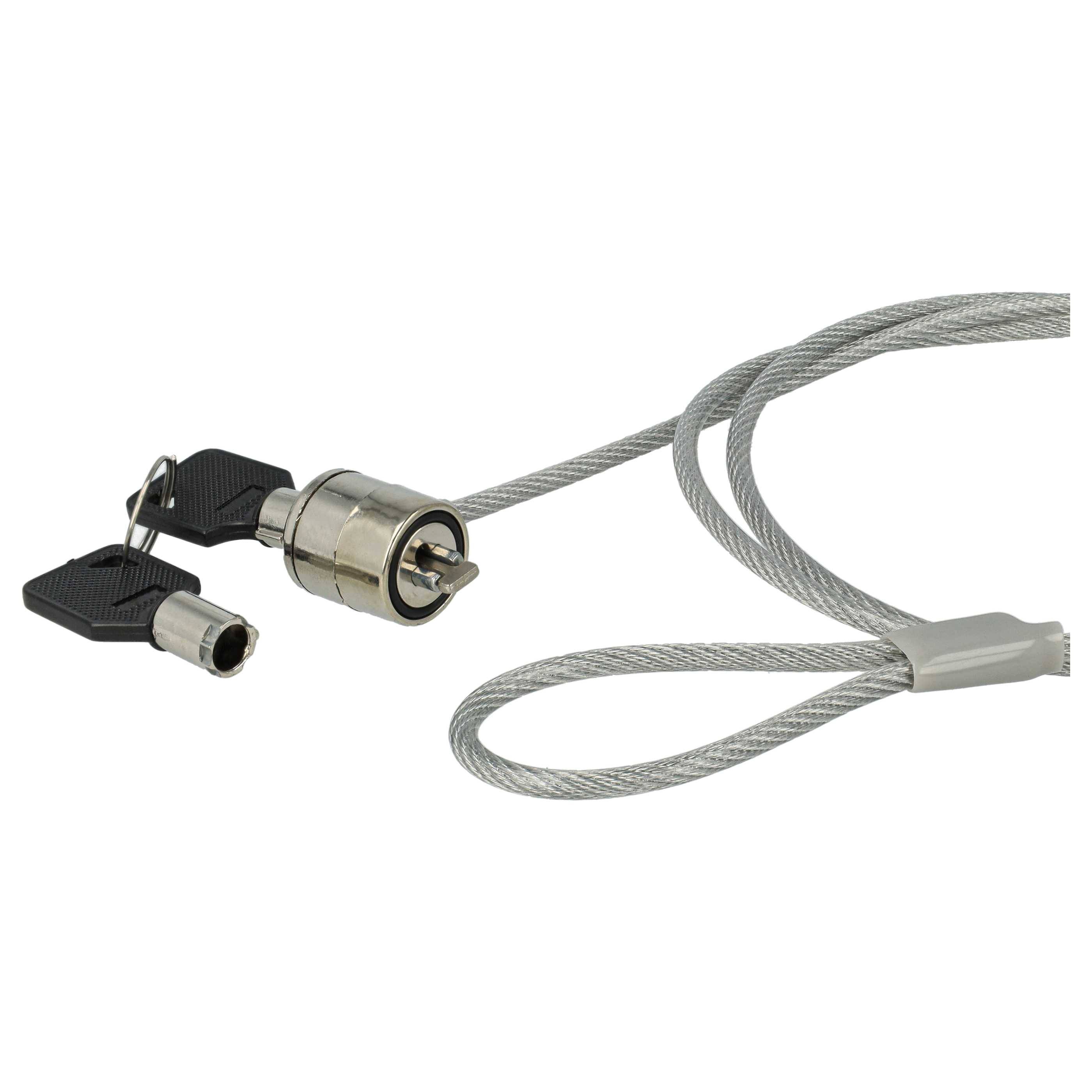 vhbw 5x Kensington Lock für Laptop Notebook - Kabelschloss mit Schlüsseln, 1,2 m-3