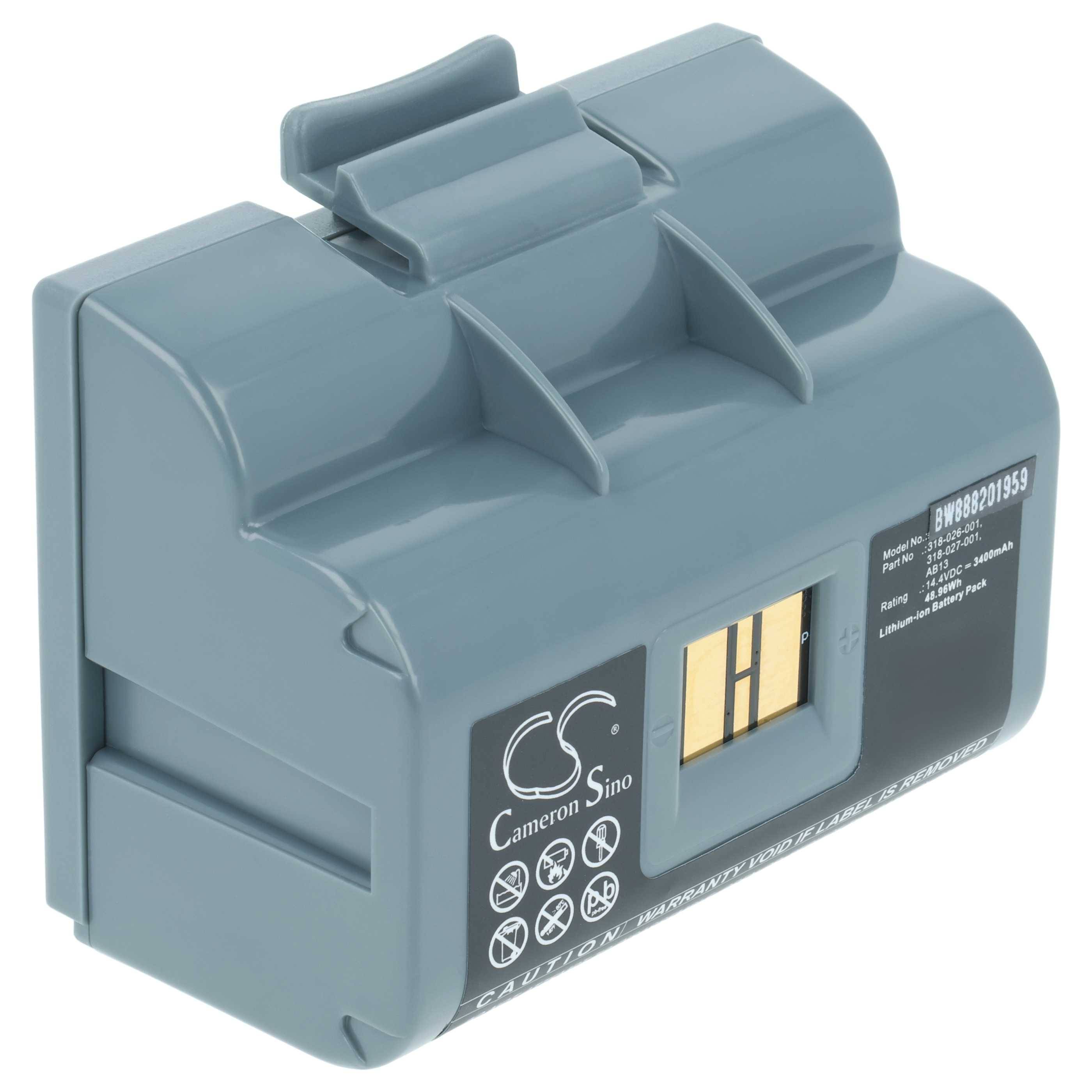 vhbw Akku Ersatz für Intermec 318-026-001 | 318-026-003 für Drucker Kopierer Scanner Etiketten-Drucker (3400 mAh, 14,4 V-0