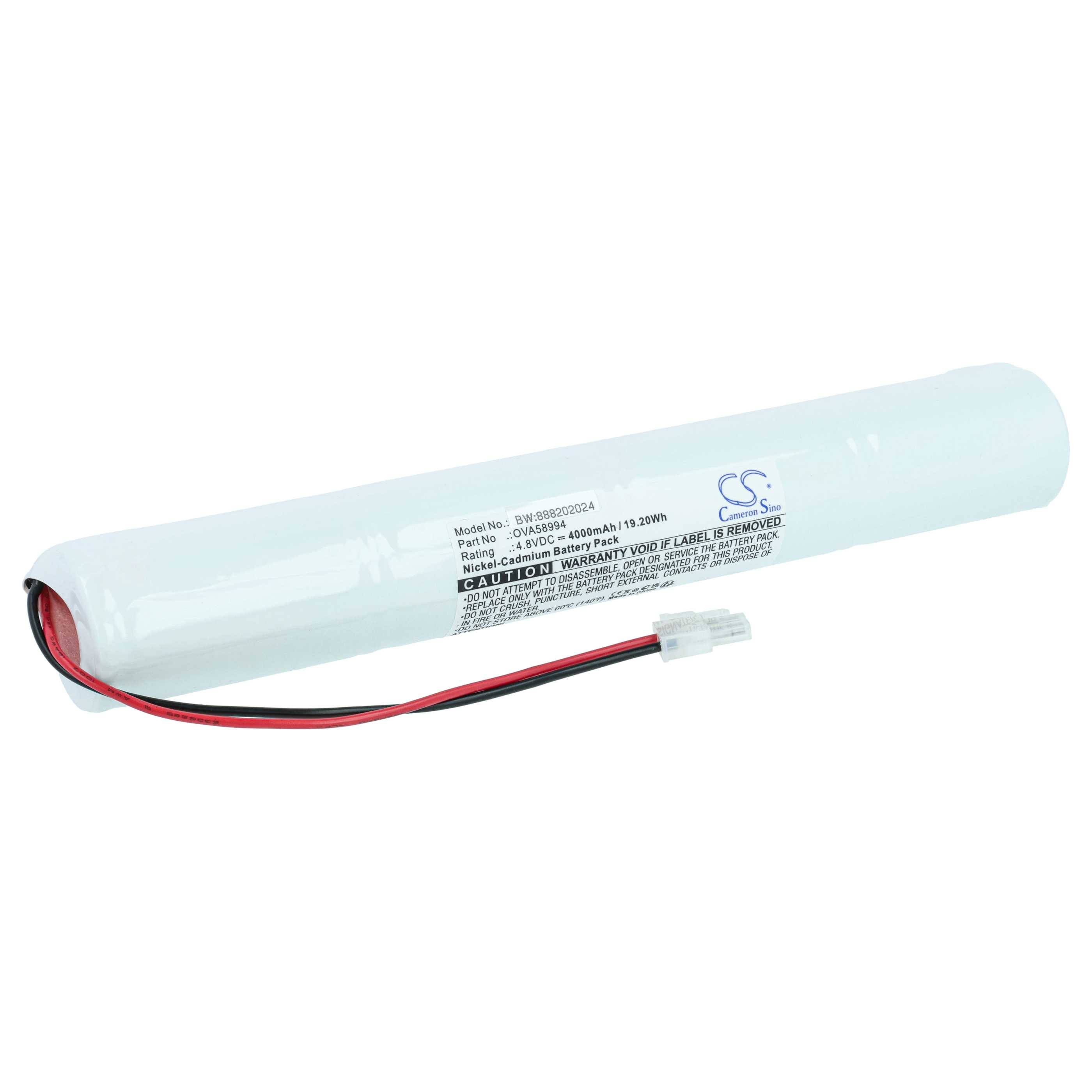 vhbw Akku kompatibel mit Schneider Exiway Plus | One, Class Fluchtweg, Notfallbeleuchtung (4000 mAh, 4,8 V, NiCd)