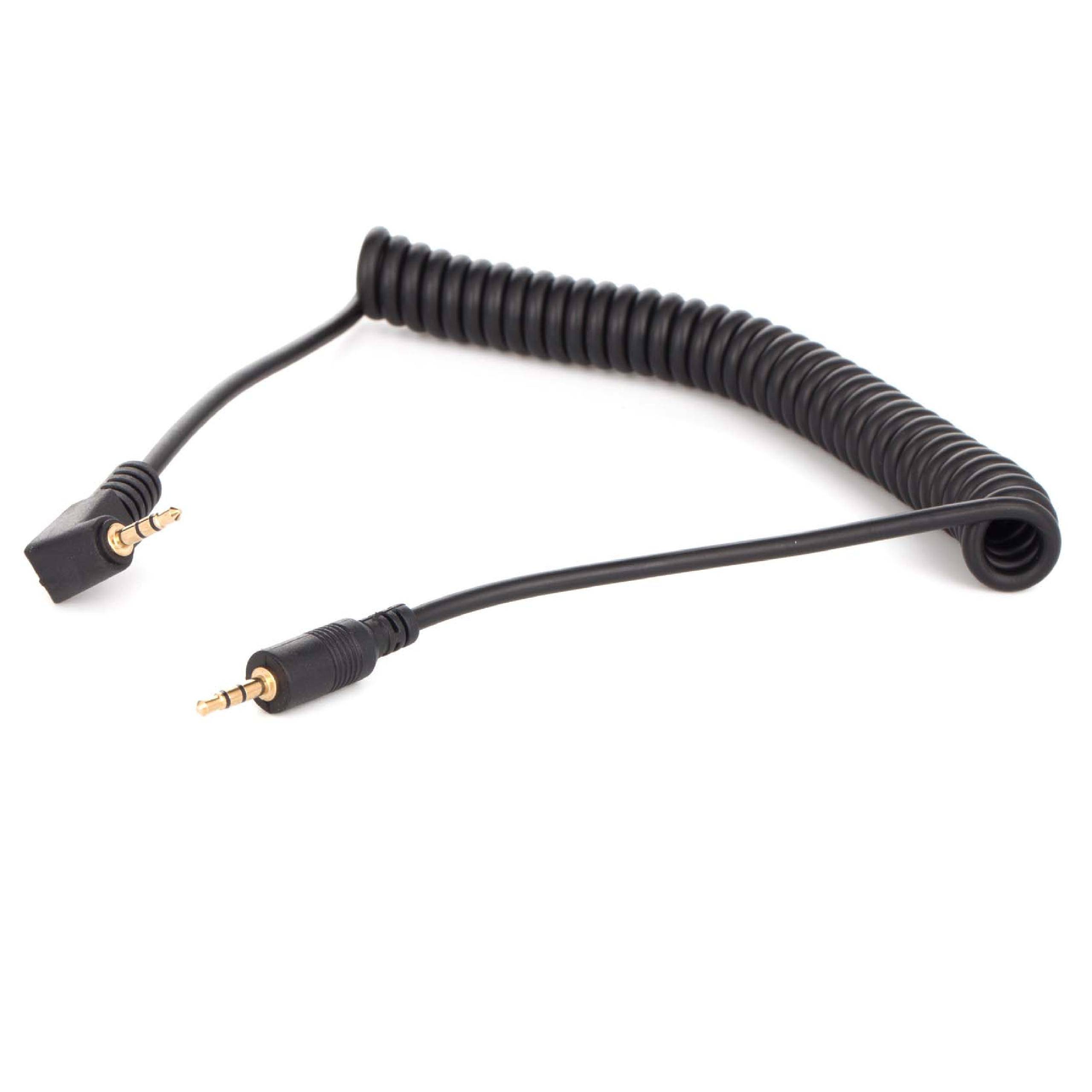 vhbw Kabel kompatibel mit Olympus OM-D E-M1 Mark II Kamera | DSLR - Anschlusskabel, 120 cm, Spiralkabel-0