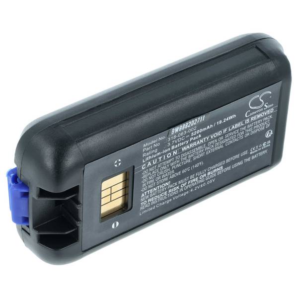 vhbw Akku kompatibel mit Honeywell CK75 | CK70, CK3XR, CK71, CK65, CK3, CK3X, CK3B Handheld Computer Scanner (5200 mAh