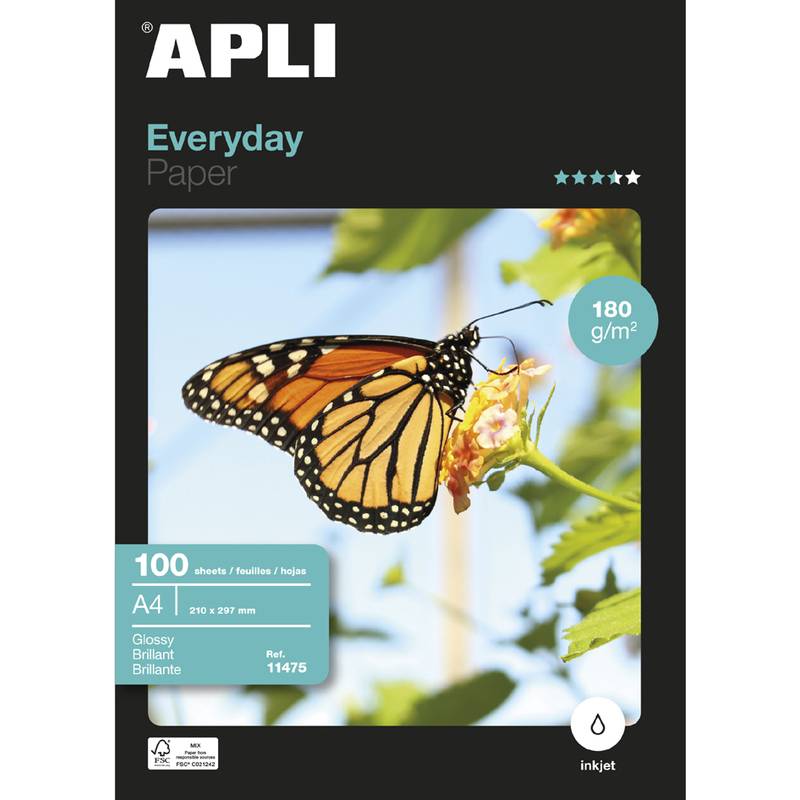 APLI Foto-Papier everyday, DIN A4, 180 g/qm, hochglänzend-0