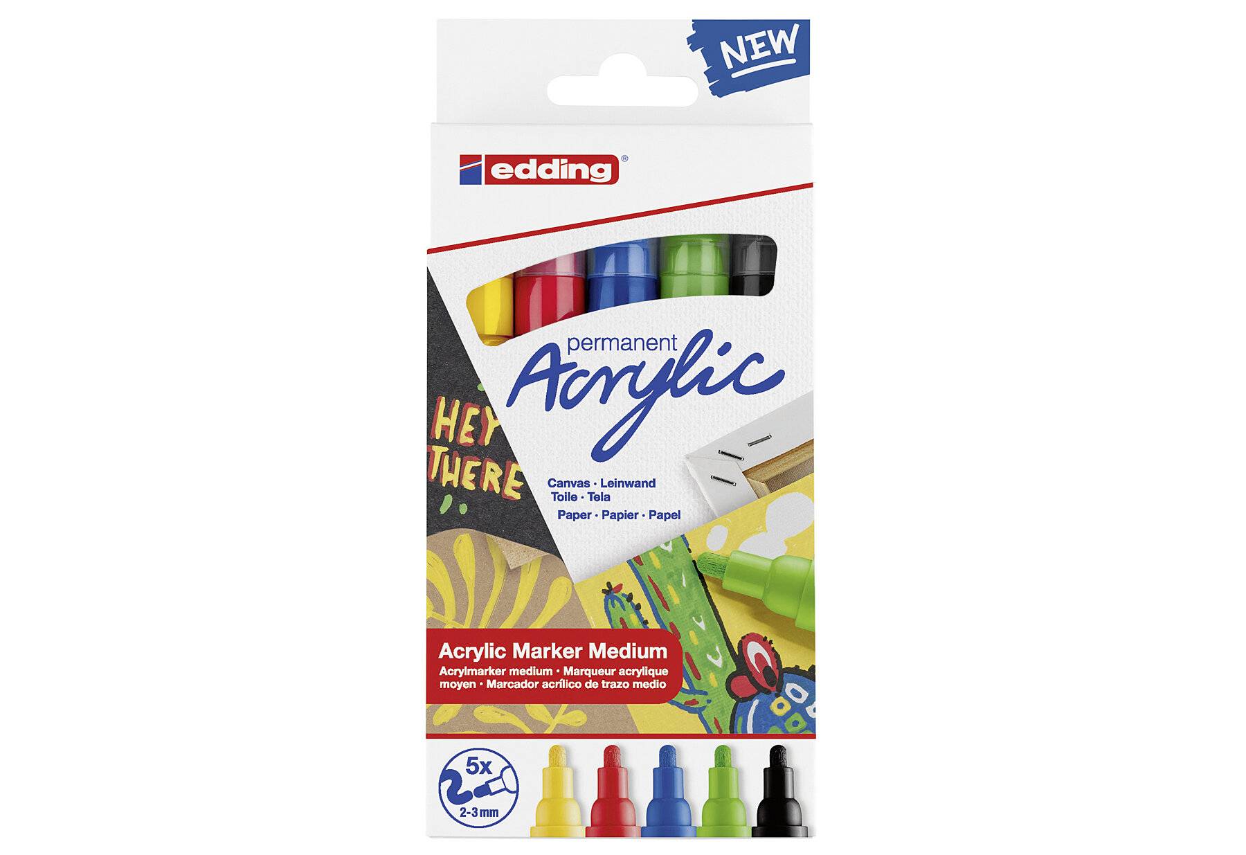 EDDING 5100 - Marker - permanent - Pastelgelb, Pastellgrün, pastellblau, Anthrazit, edel malve --0