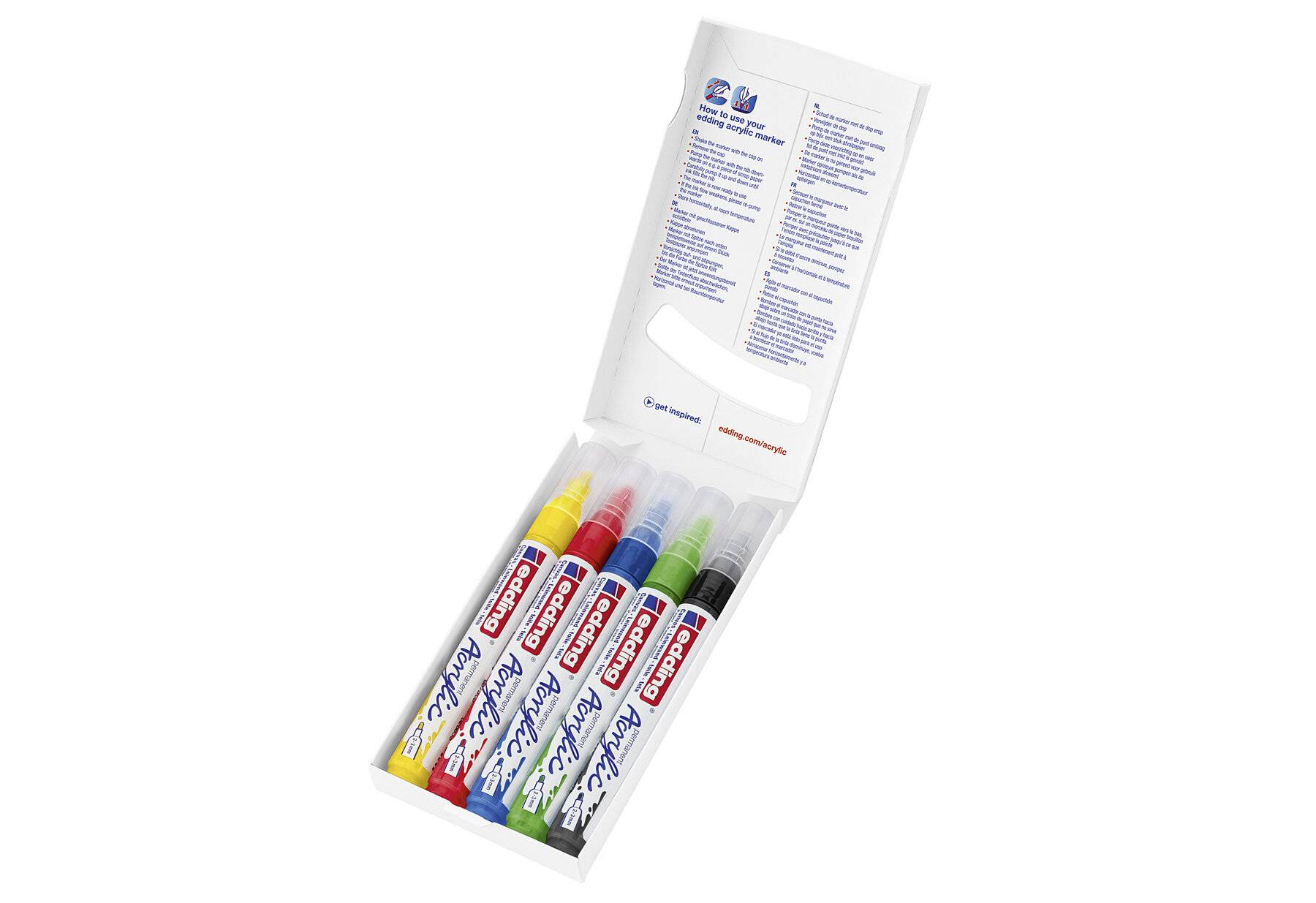 EDDING 5100 - Marker - permanent - Pastelgelb, Pastellgrün, pastellblau, Anthrazit, edel malve --1