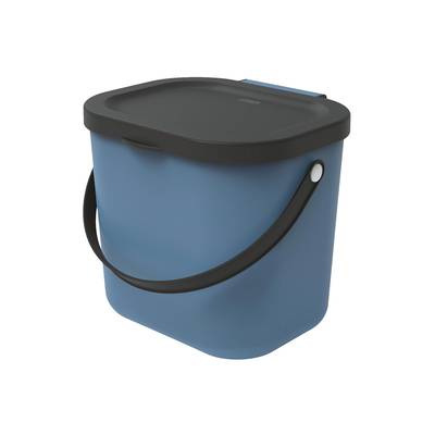 Rotho Albula Biomülleimer 6l mit Deckel und Henkel für die Küche, Kunststoff (PP) BPA-frei,