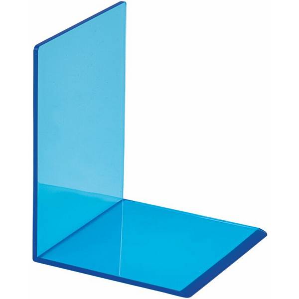 MAUL Buchstützen aus Acryl, Neon, transparent-blau