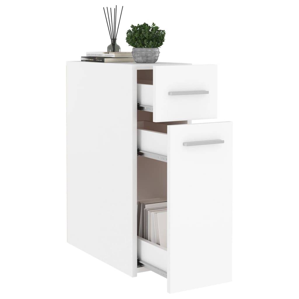 vidaXL Schubunterschrank Lyon Weiß 30x46x81,5 cm Holzwerkstoff-4