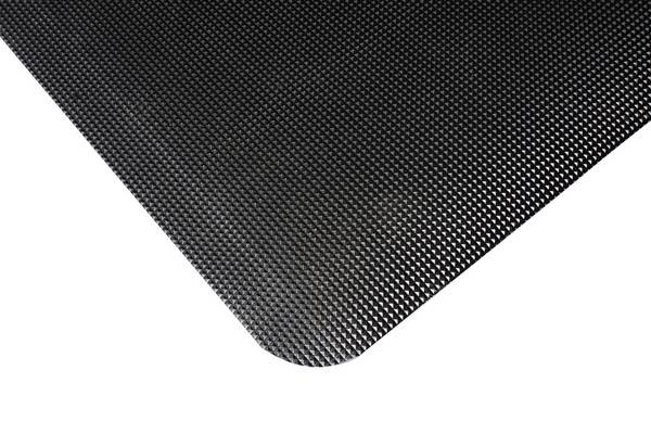 Arbeitsplatzmatte für Schweißarbeitsplätze, schwarz, abgeschrägte Mattenränder BxH 900x12,5 mm, max. Länge 18,3 m (Beste