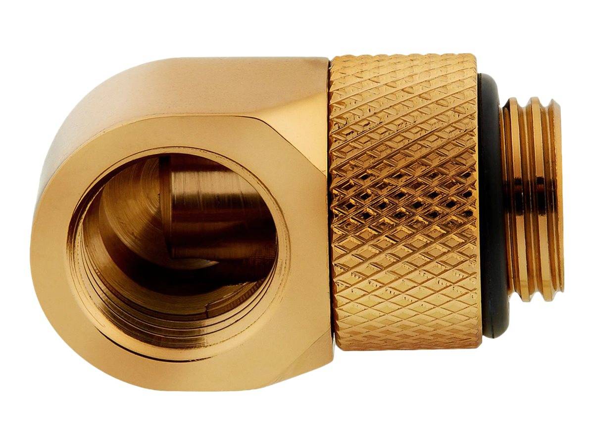 CORSAIR Hydro X Series 90° Rotary Adapter - Flüssigkühlsystemarmatur - Gold (Packung mit 2)-1
