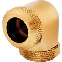 CORSAIR Hydro X Series XF Hardline 90° 12mm OD - Gewinkeltes Montageteil für Flüssigkeitskühlsystem - Gold (Packung mit-1