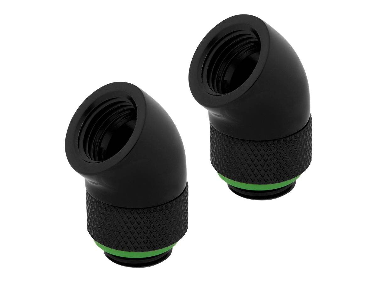 CORSAIR Hydro X Series 45° Rotary Adapter - Flüssigkühlsystemarmatur - Schwarz (Packung mit 2)-1