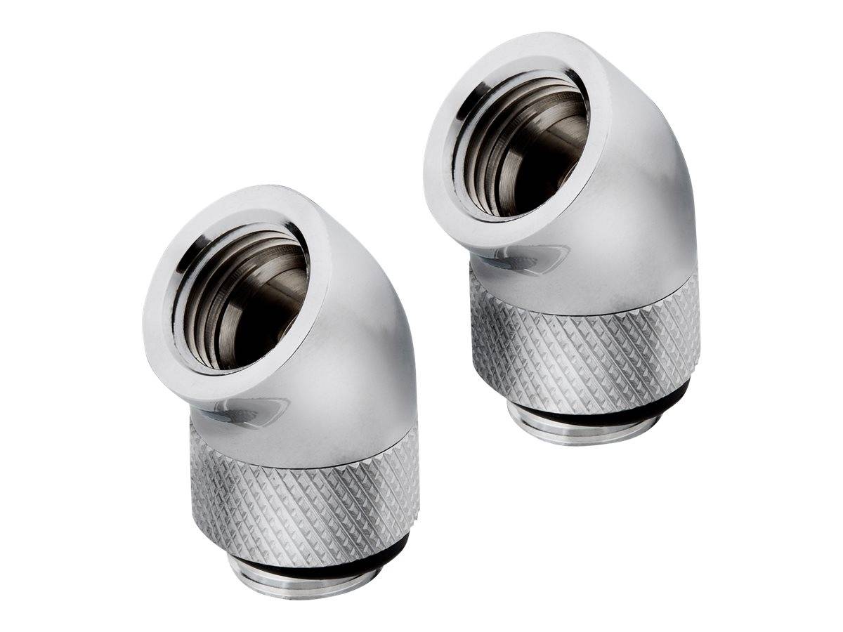 CORSAIR Hydro X Series 45° Rotary Adapter - Flüssigkühlsystemarmatur - Chrom (Packung mit 2)-1