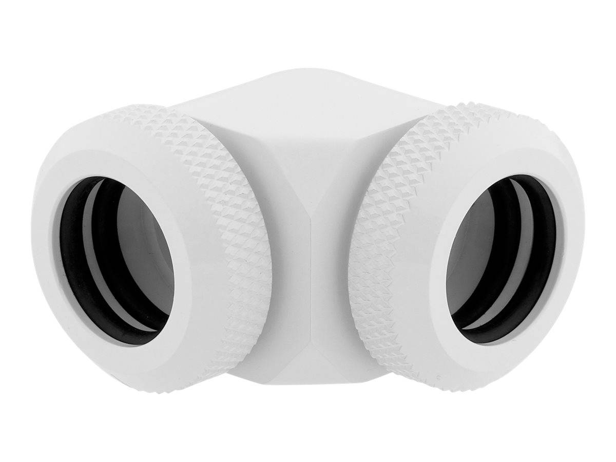 CORSAIR Hydro X Series XF Hardline 90° 12mm OD - Gewinkeltes Montageteil für Flüssigkeitskühlsystem - weiß (Packung mit-1