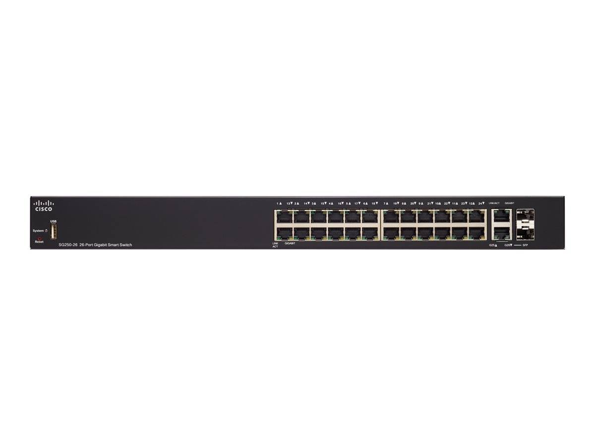 Cisco 250 Series SG250-26P - Switch - Smart - 24 x 10/100/1000 (PoE+)-1