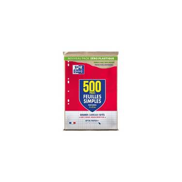 Oxford Feuilles simples perforées, A4, Seyès, MAXI PACK
