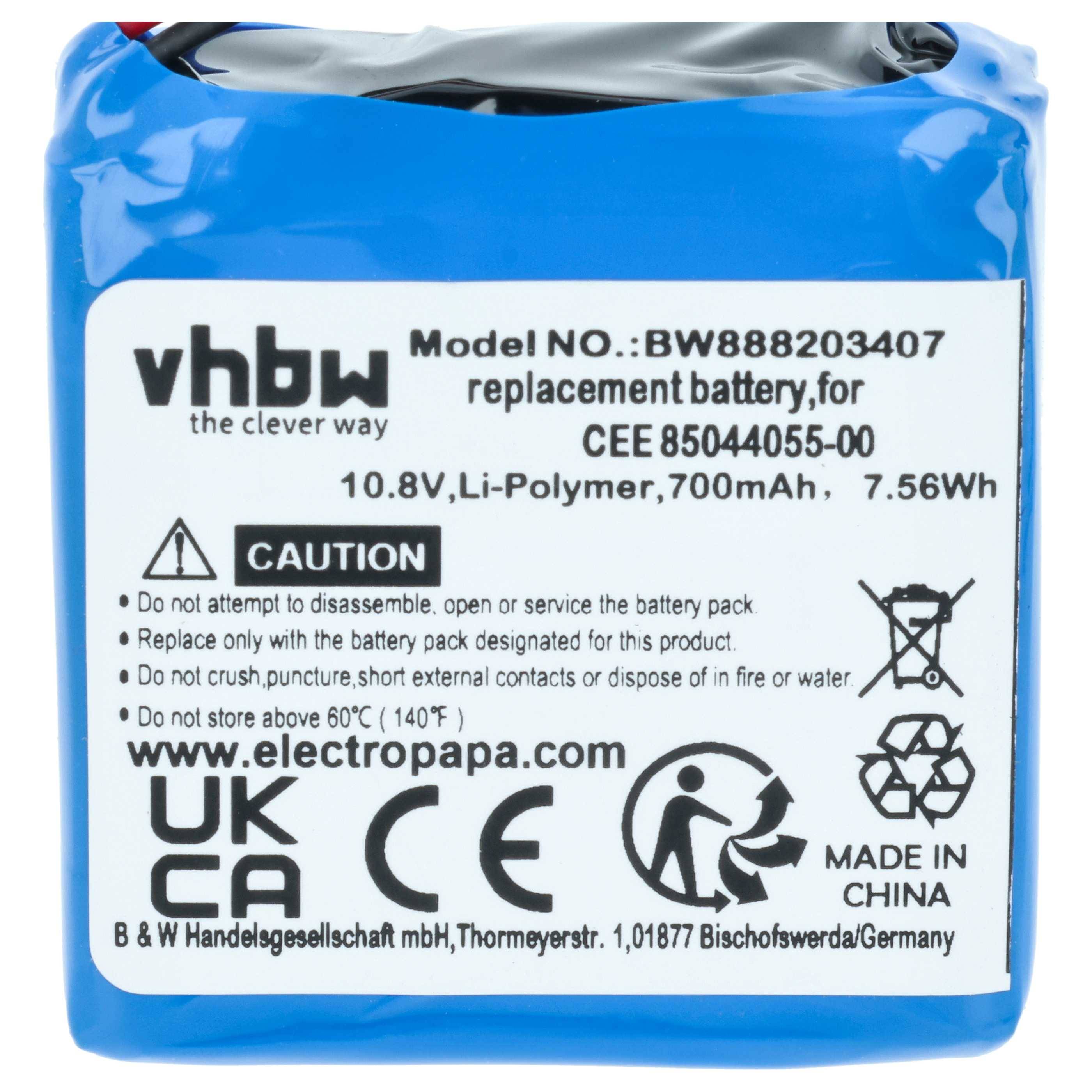 vhbw Akku kompatibel mit CCE Geldscheinprüfer | Geldscheinprüfgerät (700 mAh, 10,8 V, Li-Ion)-3