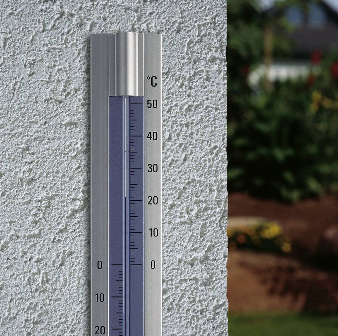 TFA-Dostmann Thermometer für Innen und Außen 30x5cm Aluminium-3