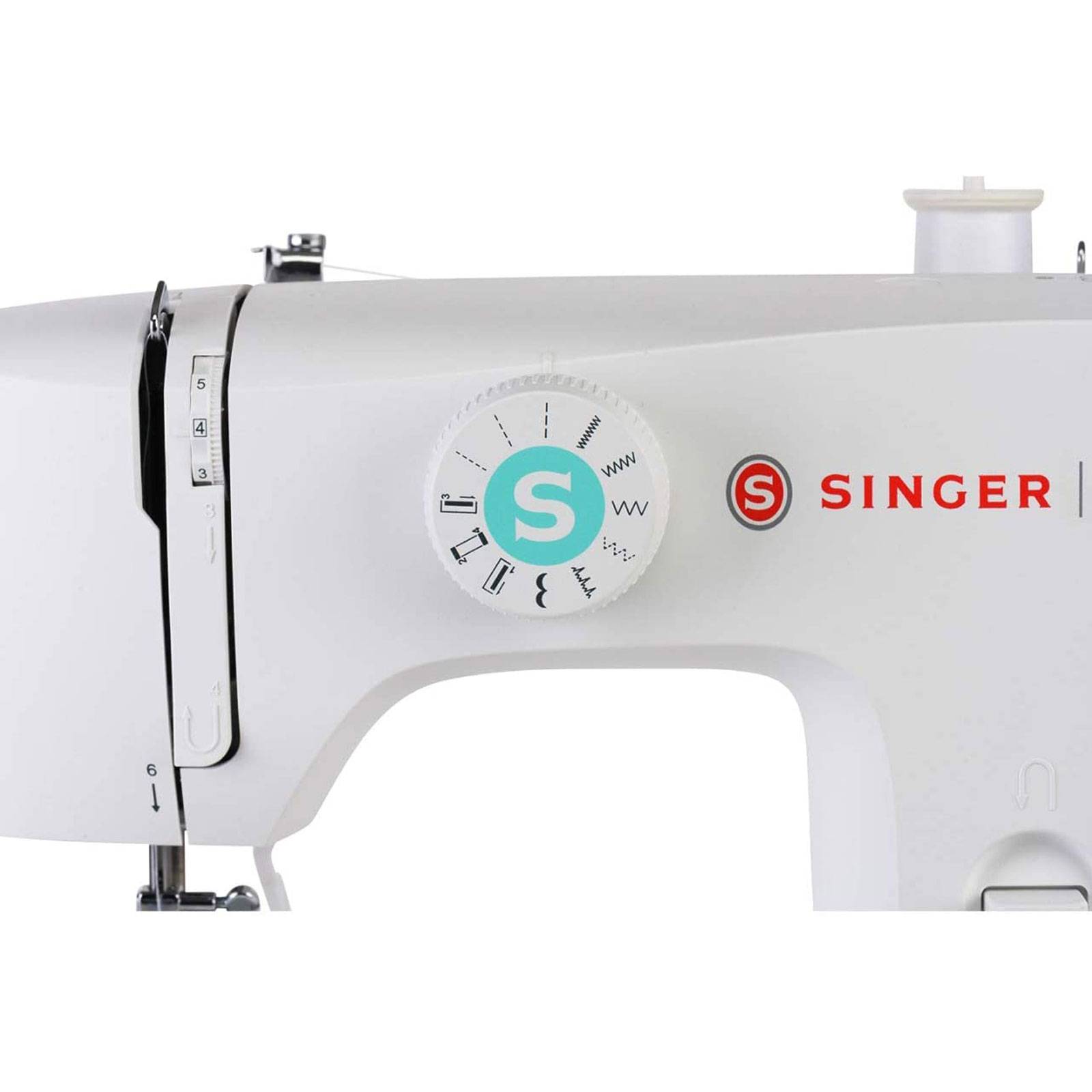 Singer M1505 - Weiß - Sägen - 4 Step - Elektro - Knopflochboden - Zickzack-Fuß --3