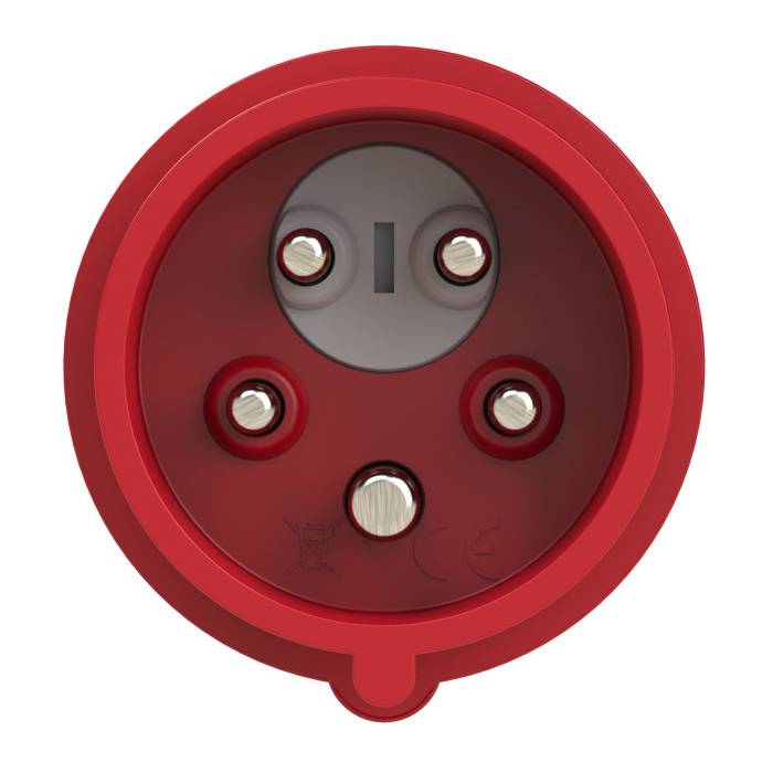 PC ELECTRIC 70252-6 - CEE-Phasenwender Stecker "SHARK" (400V / 32A | 5-polig 6h | IP67) - in rot/grau-1