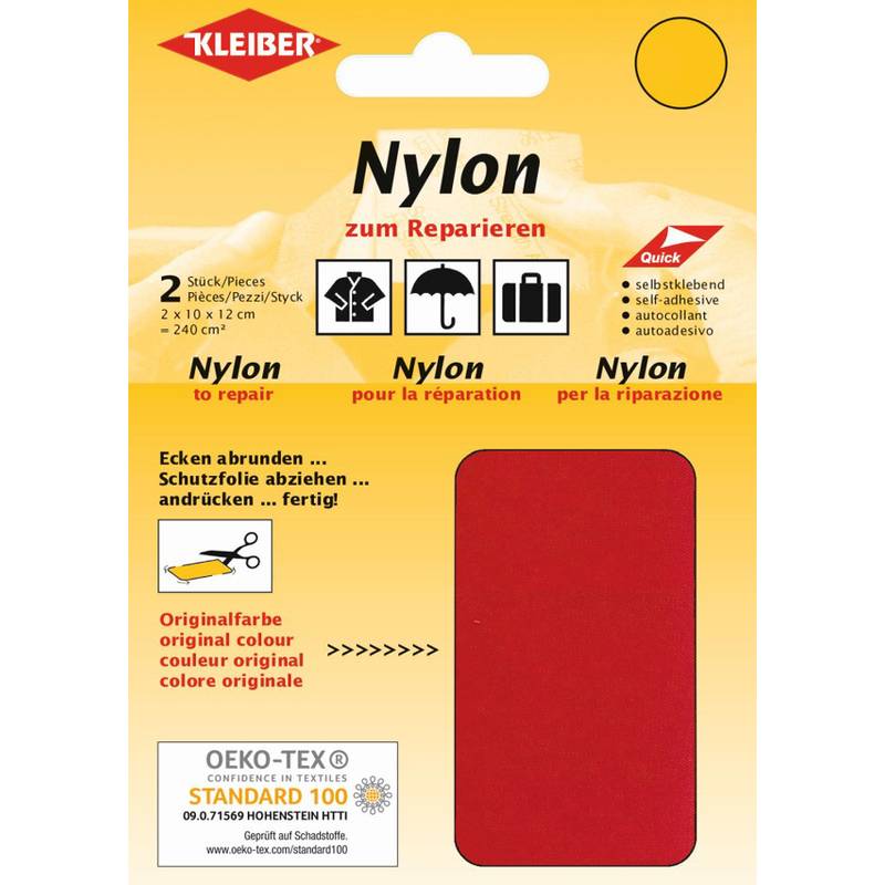 KLEIBER Nylon-Flicken, selbstklebend, hellrot-0