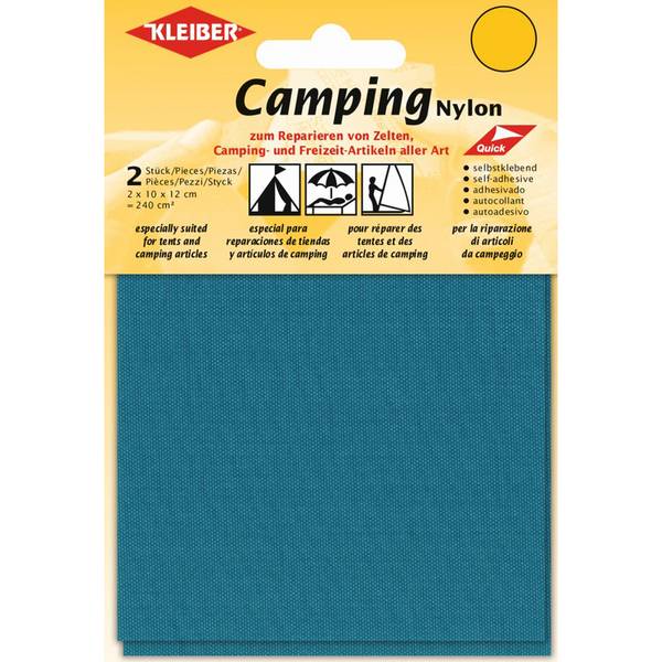 KLEIBER Camping-Flicken, Nylon, selbstklebend, azur