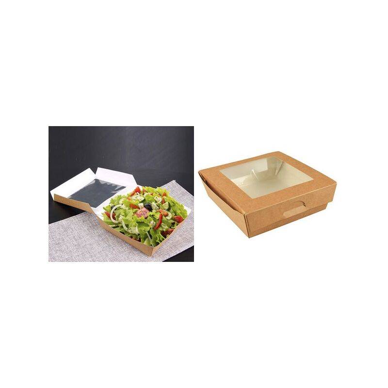 PAPSTAR Feinkostbox "pure", eckig, 750 ml, braun