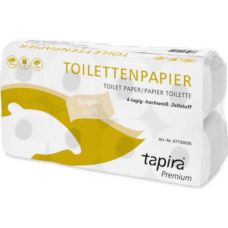 Tapira Toilettenpapier Premium, 4-lagig, hochweiß-0