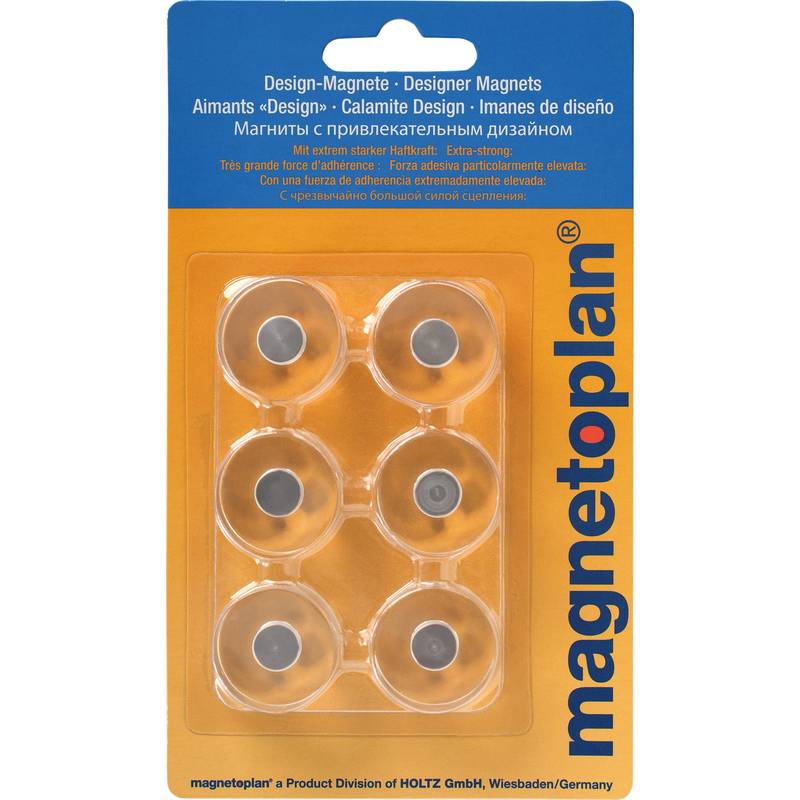magnetoplan Magnet Design 1680025 25mm Acryl 6 St./Pack-0