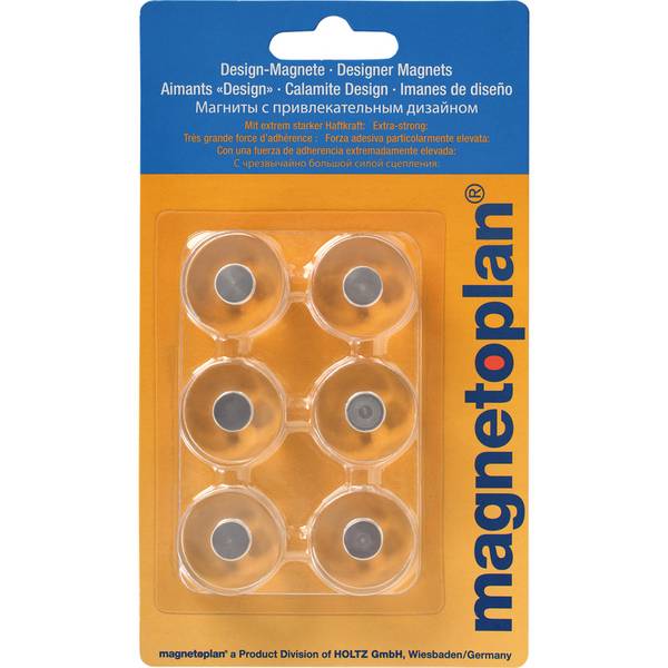 magnetoplan Magnet Design 1680025 25mm Acryl 6 St./Pack