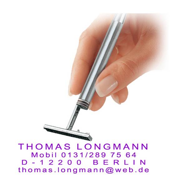 Heri Stempel-Kugelschreiber 6221, silber / schwarz