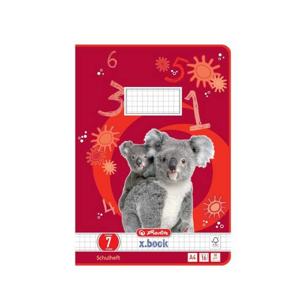 herlitz Schulheft x.book, DIN A4, Lineatur 7 / kariert