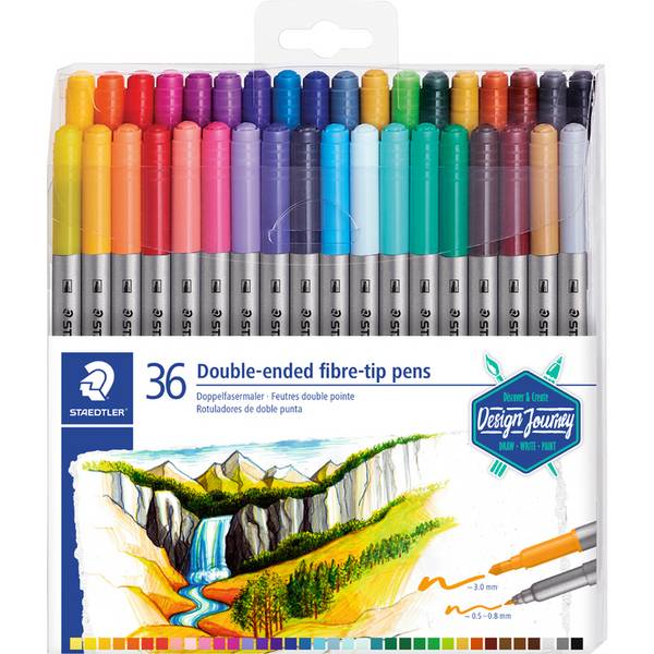 Doppelfasermaler Twin-tip pen VE=36 Farben