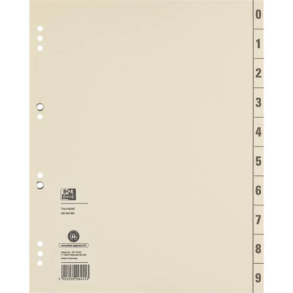 Oxford Trennblätter, 2-seitig bedruckt, chamois, 240 x 300mm