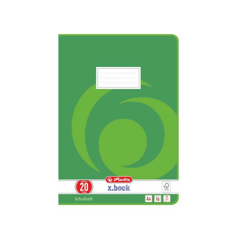 herlitz Schulheft x.book, DIN A4, Lineatur 20 / blanko-0