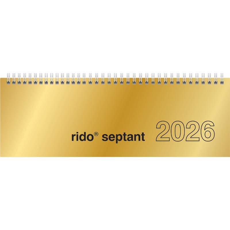 rido idé Tischkalender "septant", 2027, Glanzkarton gold-0