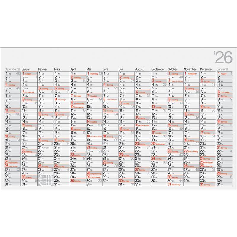 rido idé Wandkalender "Plakatkalender Office II", 2027-0